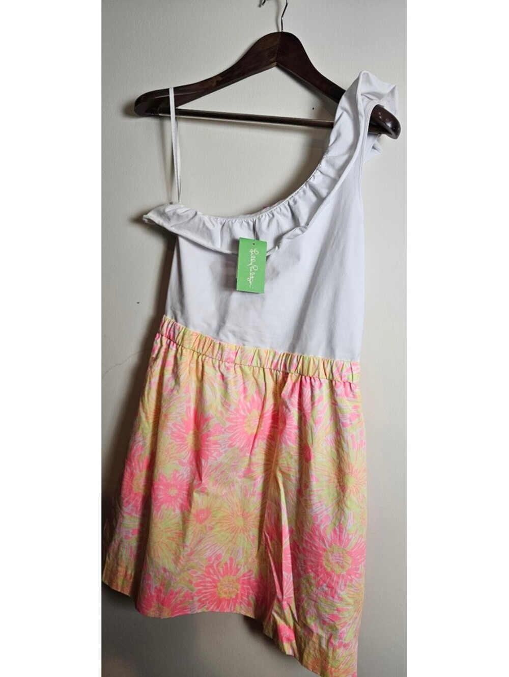Lilly Pulitzer Dionne Dress in Resort White with Pink and Y2